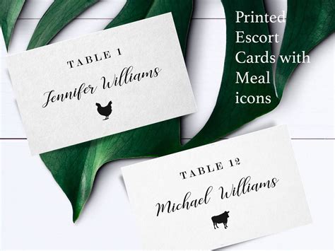 Wedding escort card meal choices  Use Meal Choice Place Card Stickers